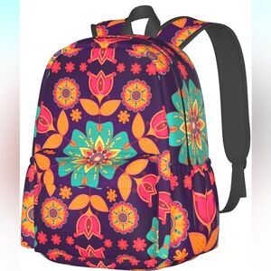 Floral Backpack, School Book bag, Laptop Backpack Padded Straps NEW